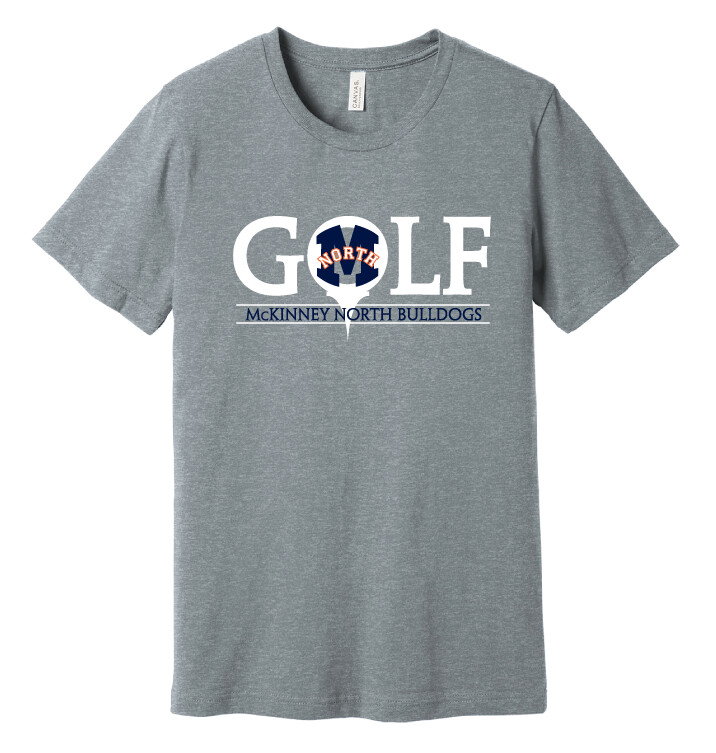 North Golf - M Golf - Bella+Canvas Short Sleeve, Color: Athletic Heather