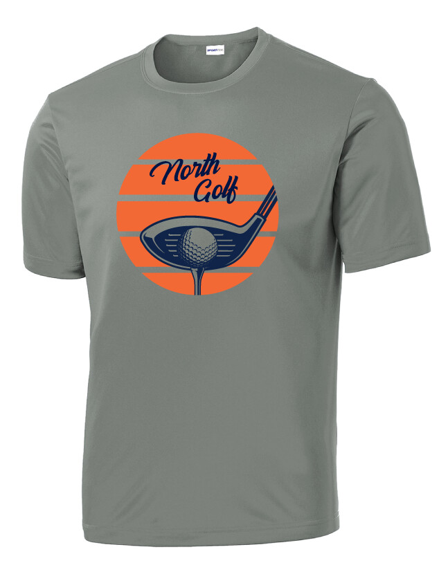 North Golf - Sunrise - Dri-Fit Short Sleeve, Color: Grey Concrete