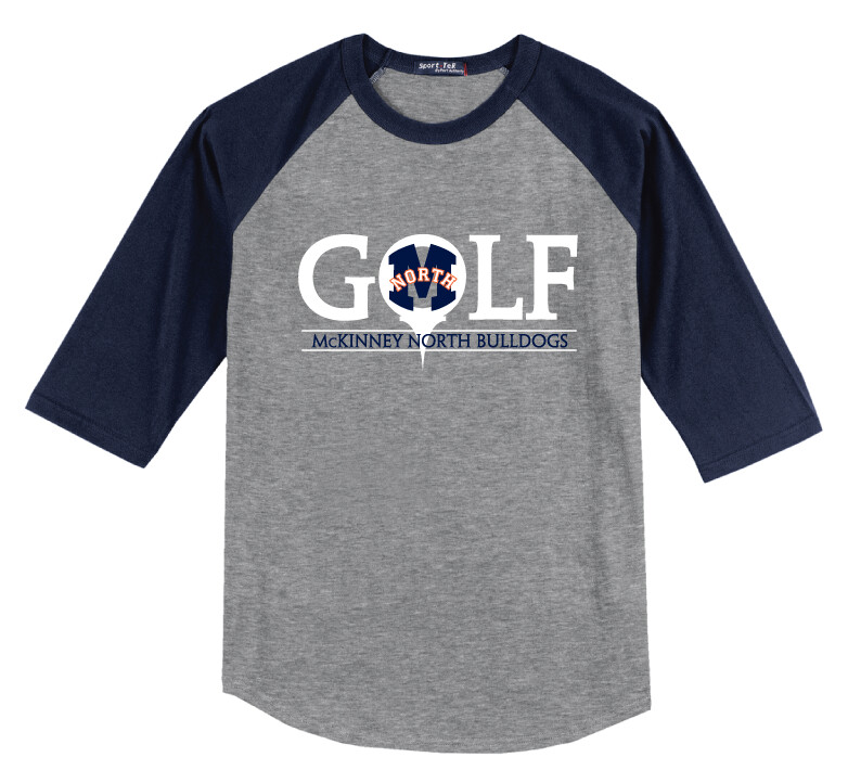 North Golf - M Golf - Raglan Baseball, Color: Grey / Navy