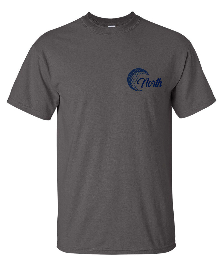 North Golf - Cursive Golf - Short Sleeve, Color: Charcoal
