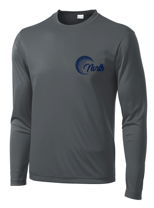 North Golf - Cursive Golf - Dri-Fit Long Sleeve, Color: Iron Grey