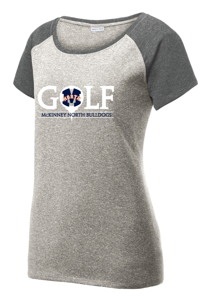 North Golf - M Golf - Heather Scoop Neck, Color: Grey / Graphite