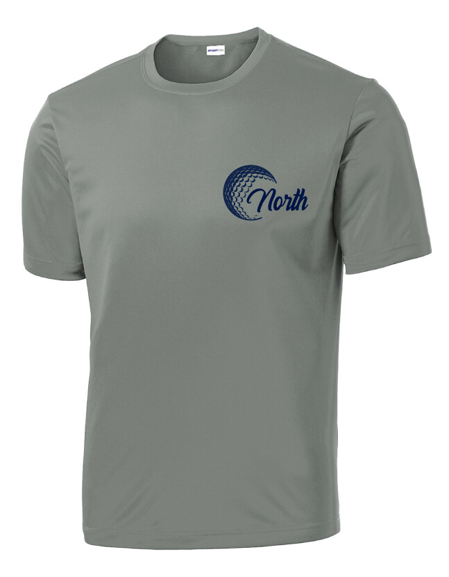 North Golf - Cursive Golf - Dri-Fit Short Sleeve, Color: Grey Concrete