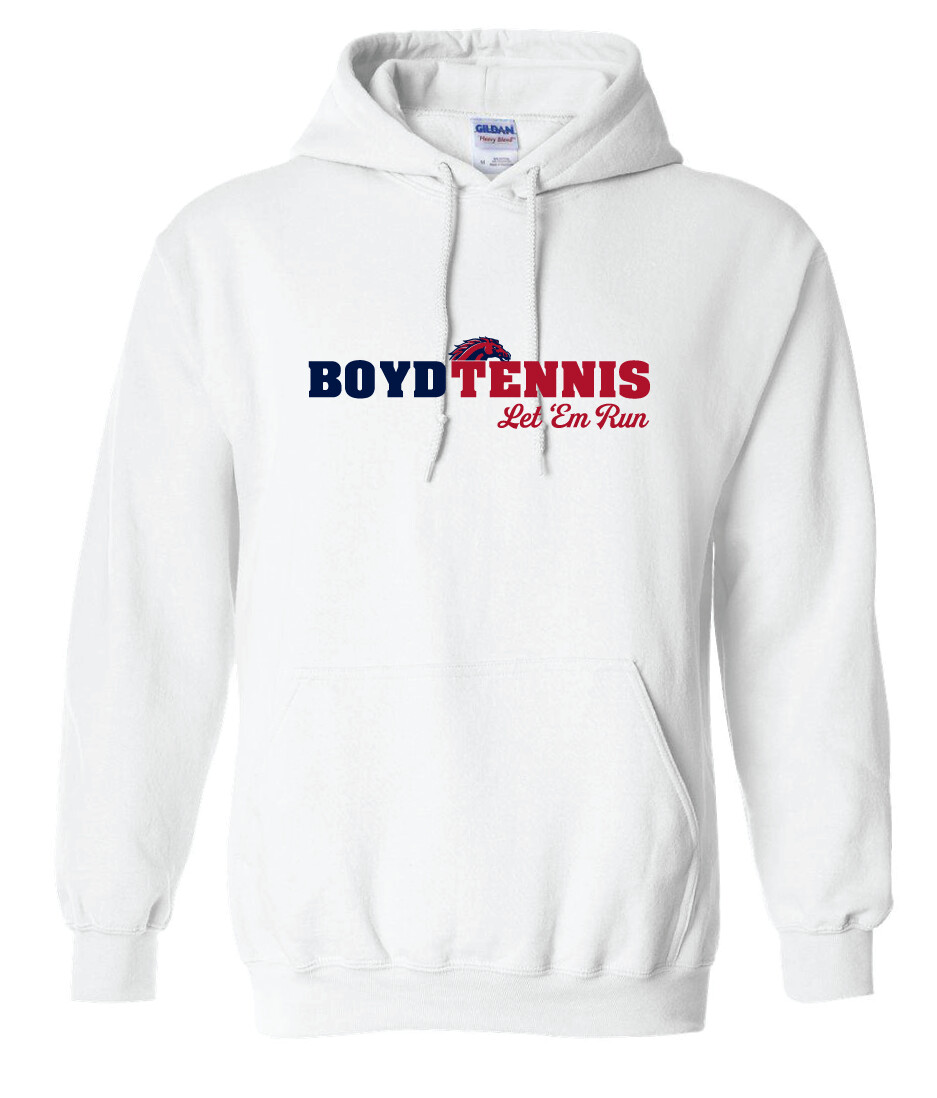 Boyd Tennis - Let &#39;Em Run - Hoodie, Color: White