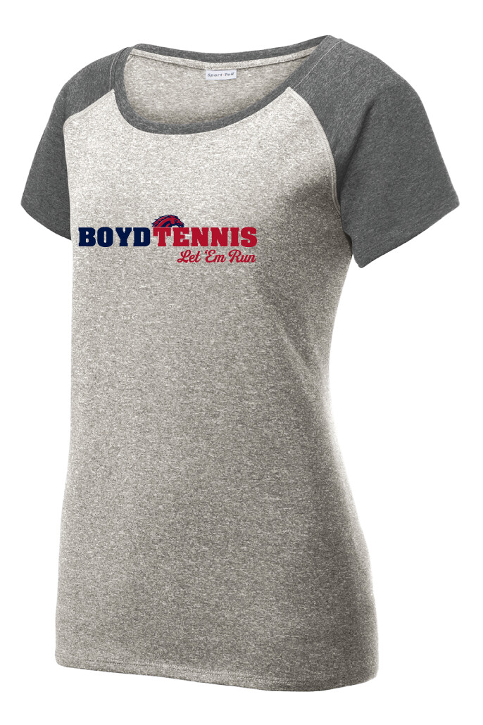 Boyd Tennis - Let &#39;Em Run - Heather Scoop Neck, Color: Grey / Graphite