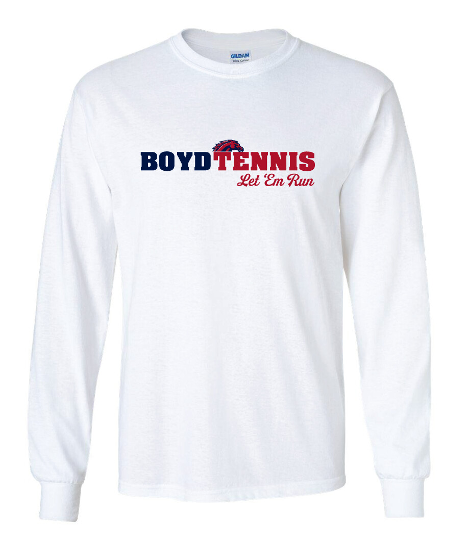 Boyd Tennis - Let &#39;Em Run - Long Sleeve, Color: White