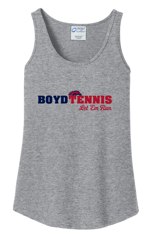 Boyd Tennis - Let &#39;Em Run - Cotton Tank, Color: Grey