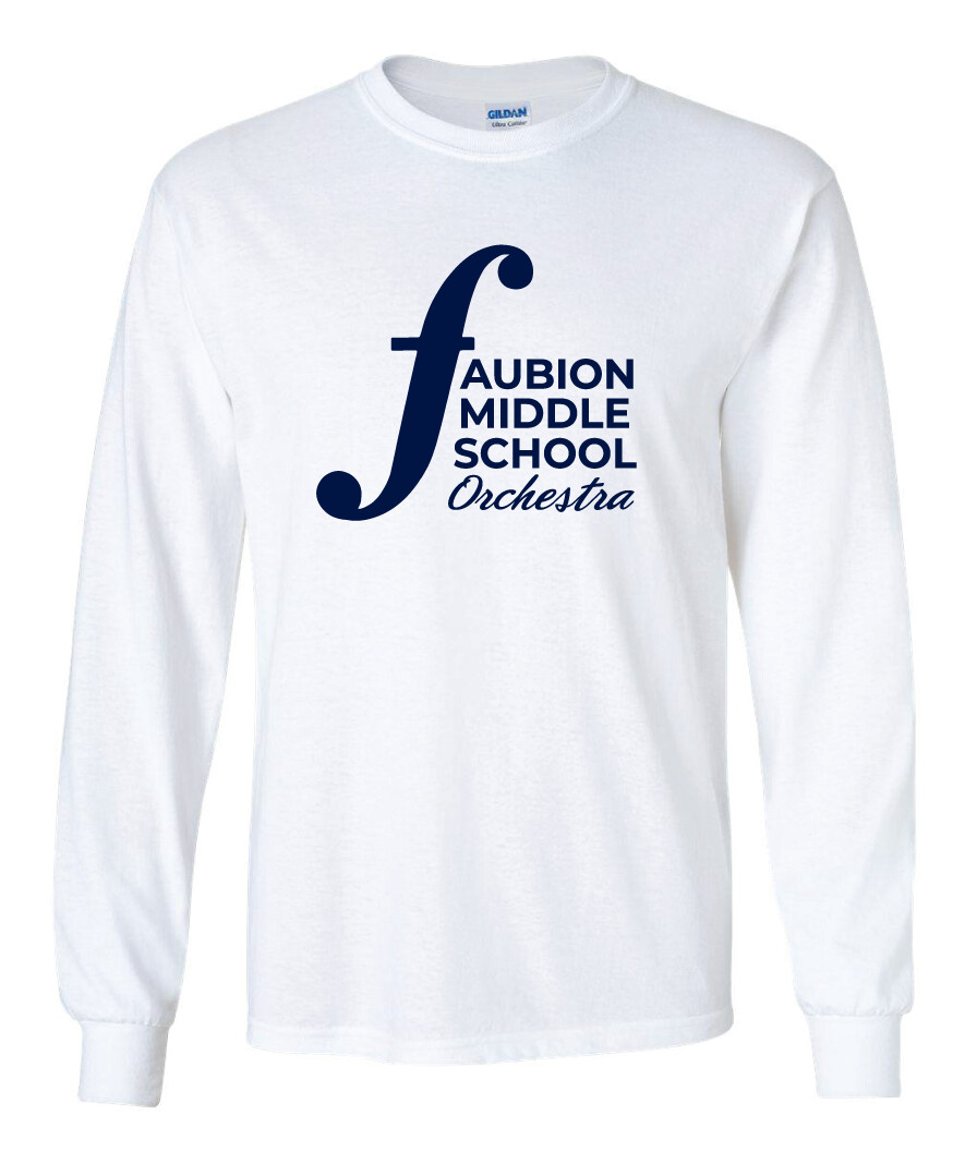 Faubion Orchestra - Orchestra Logo - Long Sleeve, Color: White
