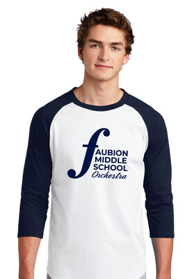 Faubion Orchestra - Orchestra Logo - Raglan Baseball