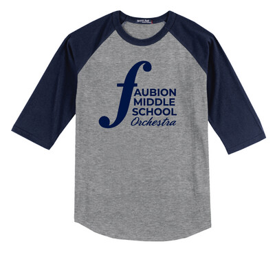 Faubion Orchestra - Orchestra Logo - Raglan Baseball