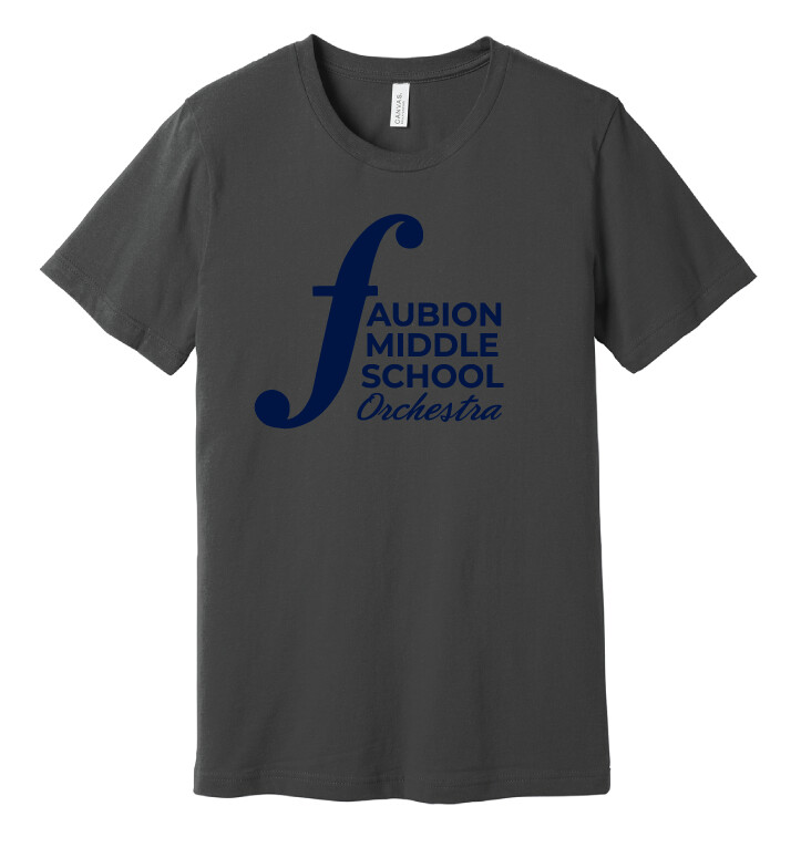Faubion Orchestra - Orchestra Logo - Bella+Cavas Short Sleeve, Color: Charcoal