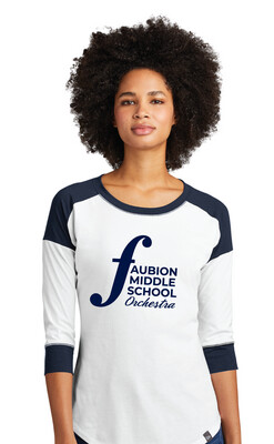 Faubion Orchestra - Orchestra Logo - 3/4 Sleeve Baseball Raglan Tee