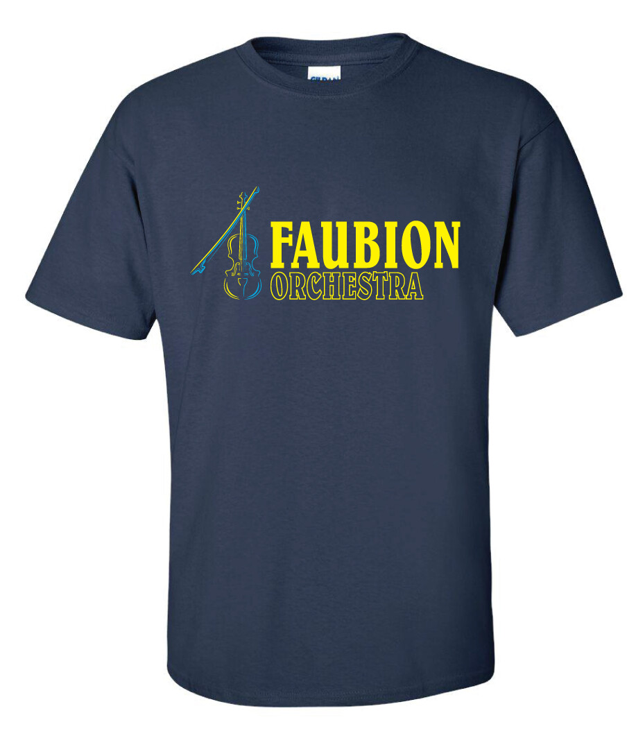 Faubion Orchestra - Neon Violin - Short Sleeve, Color: Navy