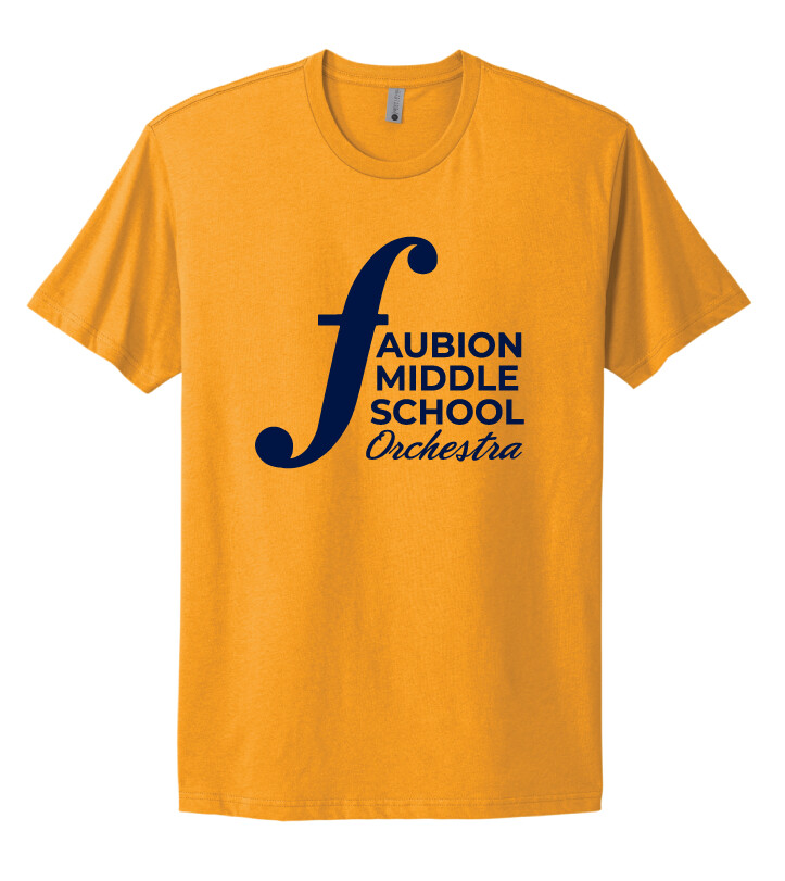 Faubion Orchestra - Orchestra Logo - Next Level Short Sleeve, Color: Gold