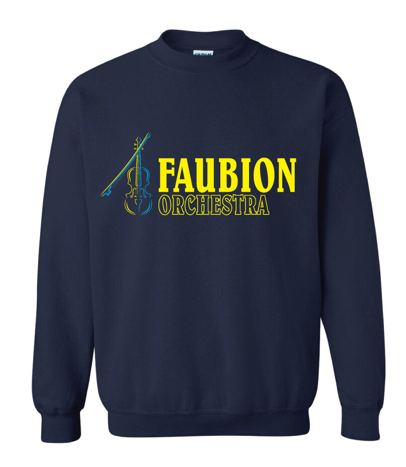 Faubion Orchestra - Neon Violin - Crew Sweatshirt, Color: Navy