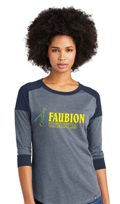 Faubion Orchestra - Neon Violin - 3/4 Sleeve Baseball Raglan Tee