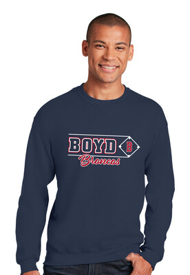 Boyd Baseball - Block Script - Crew Sweatshirt