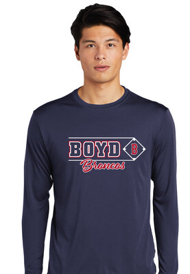 Boyd Baseball - Block Script - Dri-Fit Long Sleeve