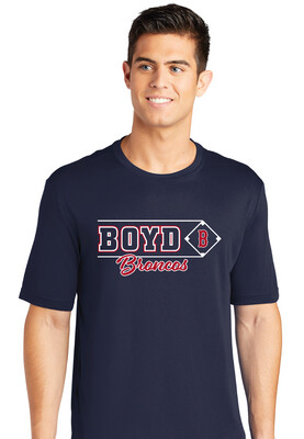 Boyd Baseball - Block Script - Dri-Fit Short Sleeve