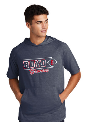 Boyd Baseball - Block Script - Short Sleeve Hoodie