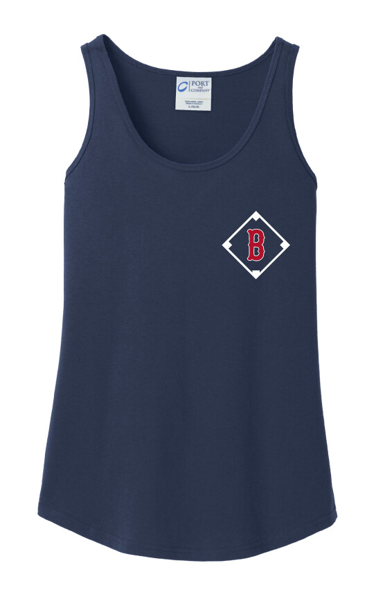 Boyd Baseball - Baseball Dots - Cotton Tank, Color: Navy