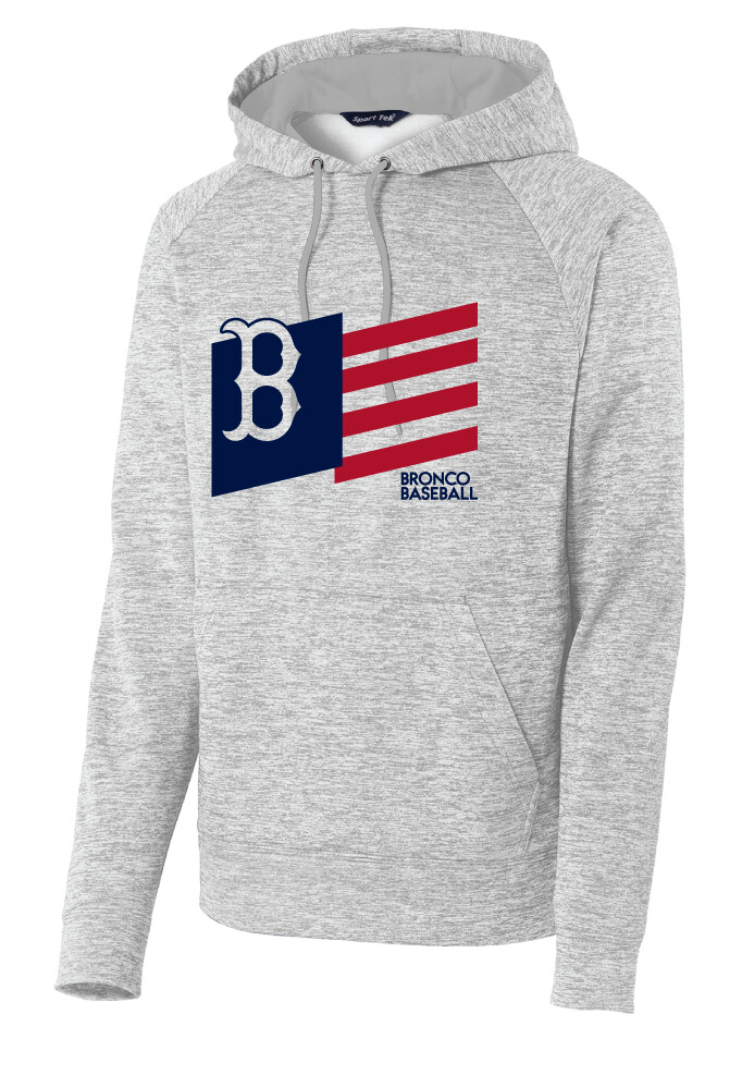 Boyd Baseball - Flag - Electric Dri-Fit Hoodie, Color: Silver