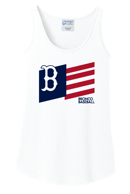 Boyd Baseball - Flag - Cotton Tank, Color: White