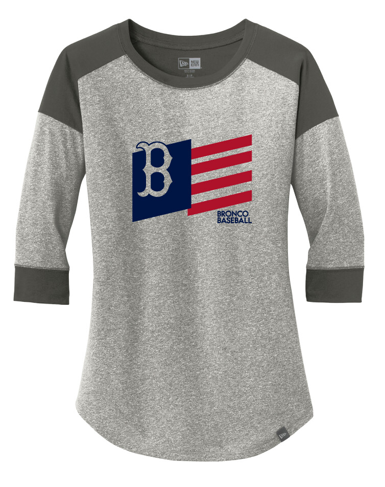 Boyd Baseball - Flag - 3/4 Sleeve Baseball Raglan Tee, Color: Graphite / Light Graphite