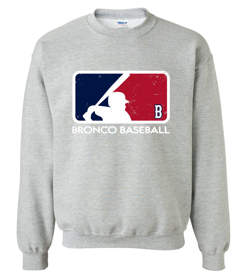 Boyd Baseball - Batter - Crew Sweatshirt, Color: Athletic Heather