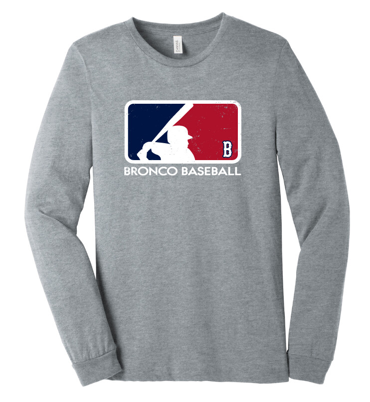 Boyd Baseball - Batter - Bella+Canvas Long Sleeve, Color: Athletic Heather