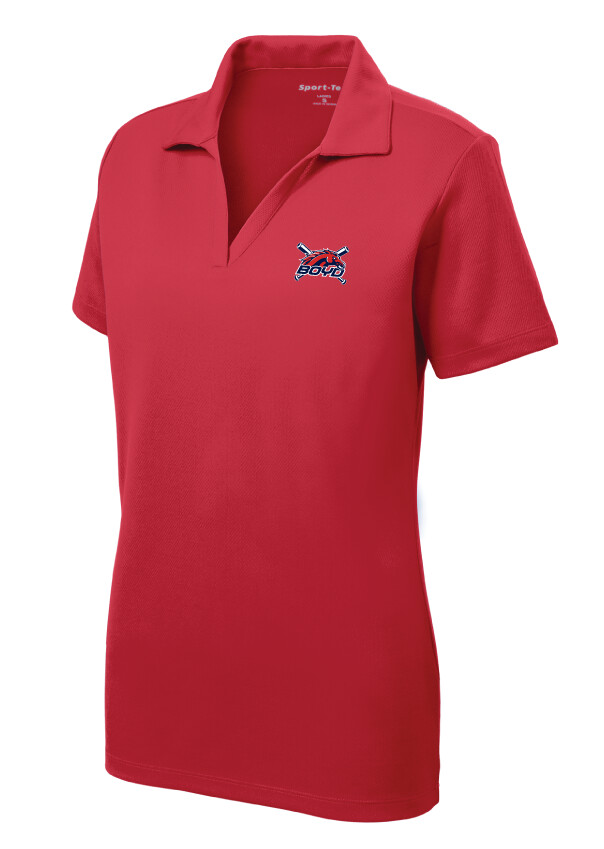 Boyd Baseball - Embroidered Ladies Polo, Garment Color: Red, Style LST640 Size: Ladies S