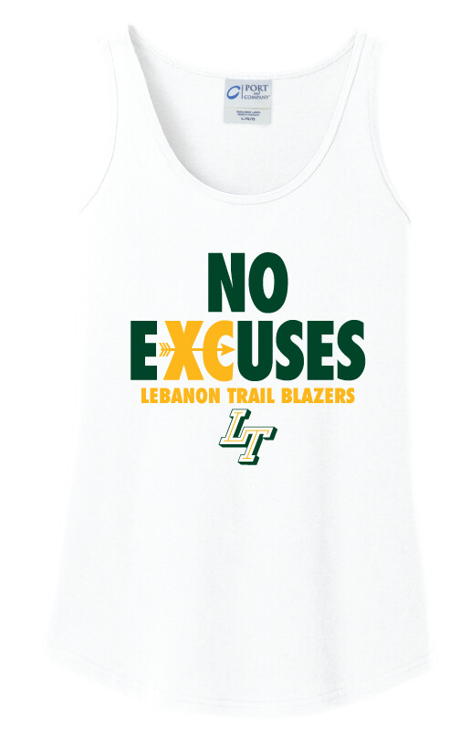 Lebanon Trail XC - No Excuses - Cotton Tank, Color: White