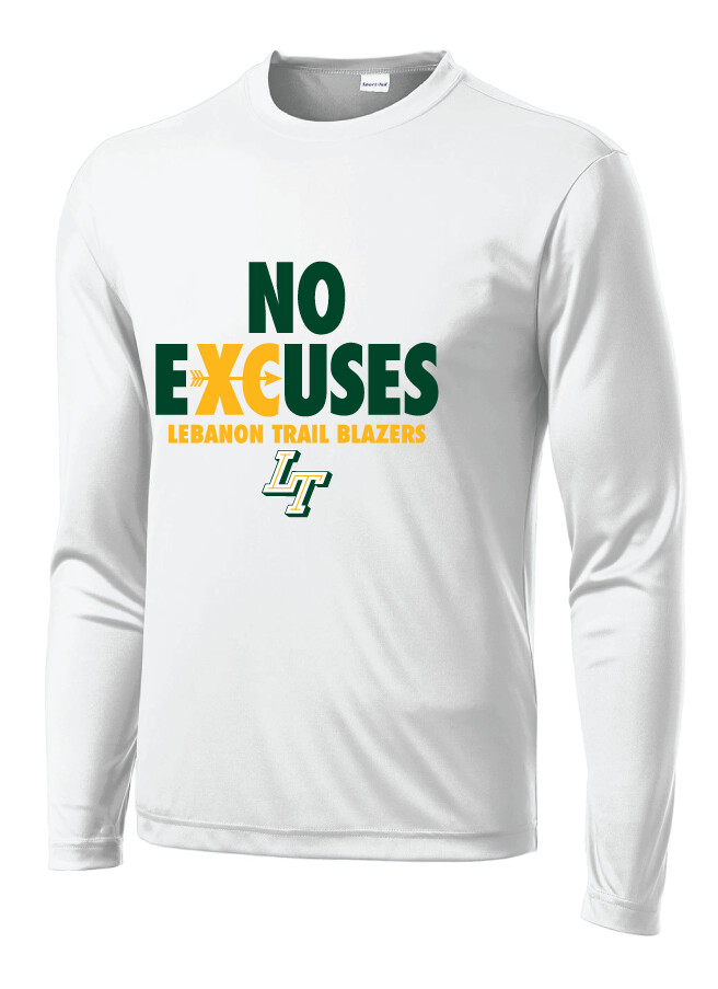 Lebanon Trail XC - No Excuses - Dri-Fit Long Sleeve, Color: White