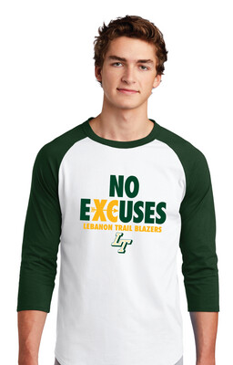 Lebanon Trail XC - No Excuses - Raglan Baseball