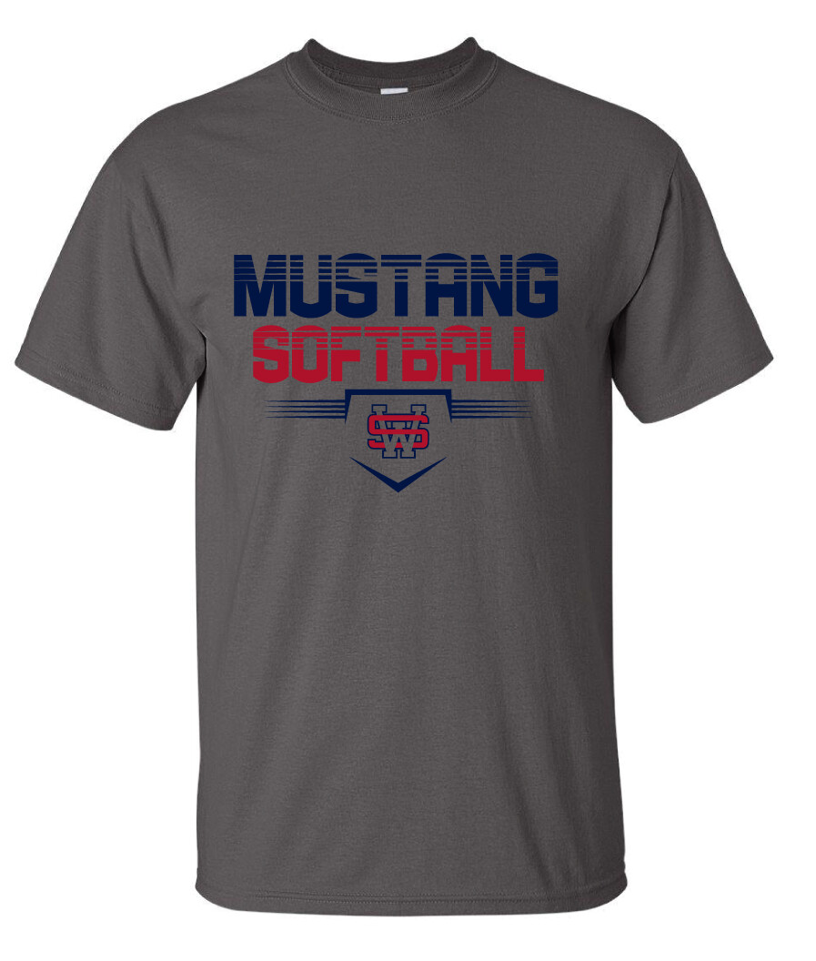 USW Softball - Cut Lines - Short Sleeve, Color: Charcoal
