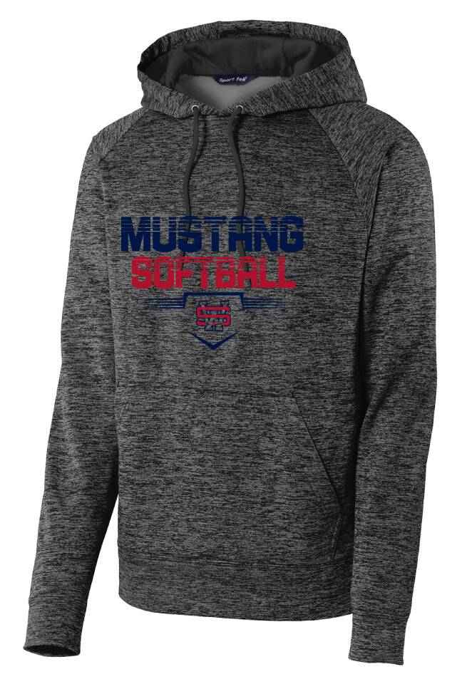 USW Softball - Cut Lines - Electric Dri-Fit Hoodie, Color: Grey Black