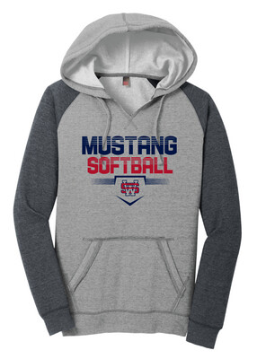 USW Softball - Cut Lines - Lightweight Raglan Hoodie