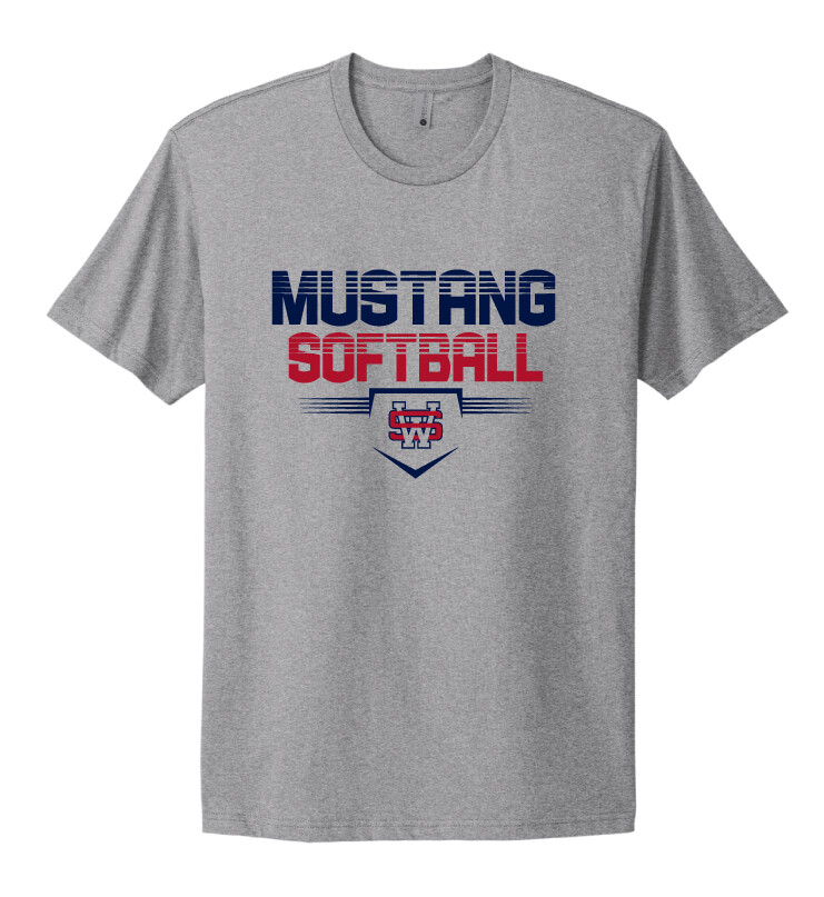 USW Softball - Cut Lines - Next Level Short Sleeve, Color: Heather Grey