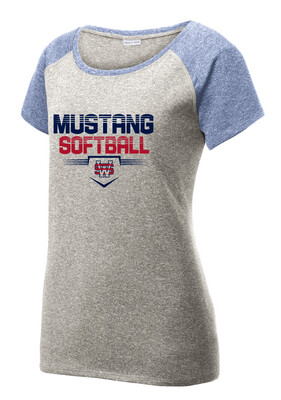 USW Softball - Cut Lines - Heather Scoop Neck