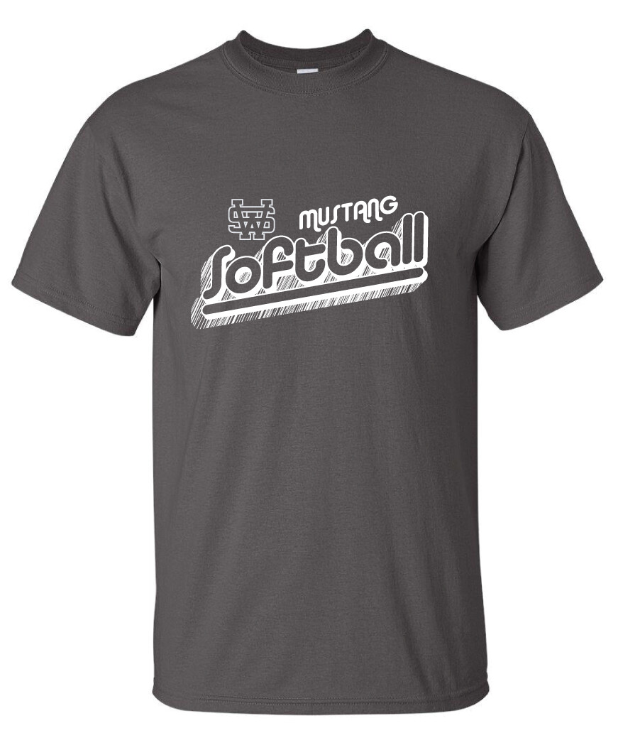 USW Softball - Groovy Shadow - Short Sleeve, Color: Charcoal