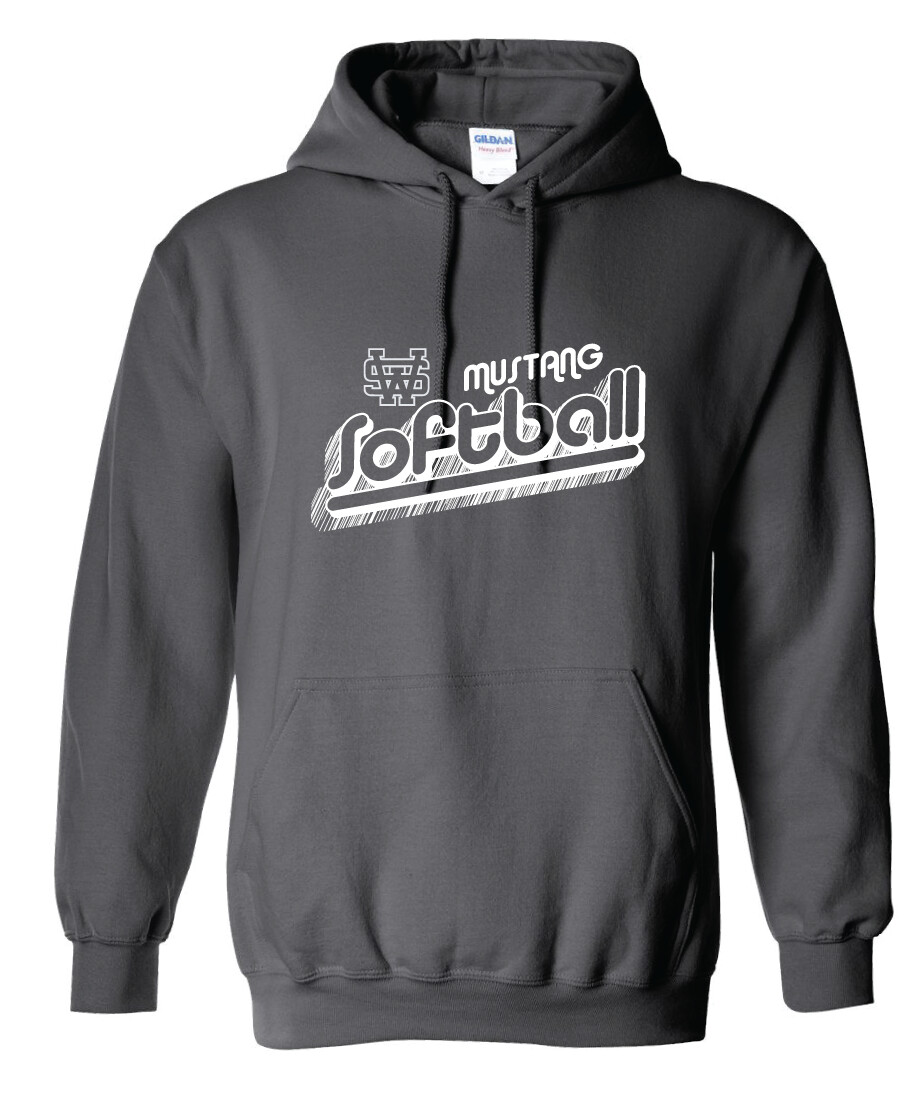 USW Softball - Groovy Shadow - Hoodie, Color: Charcoal