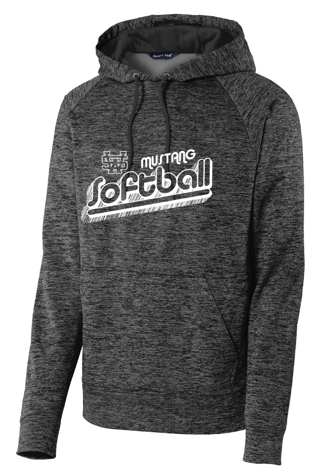 USW Softball - Groovy Shadow - Electric Dri-Fit Hoodie, Color: Grey Black