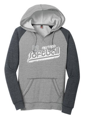 USW Softball - Groovy Shadow - Lightweight Raglan Hoodie