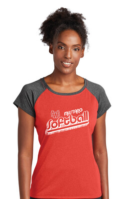 USW Softball - Groovy Shadow - Heather Scoop Neck