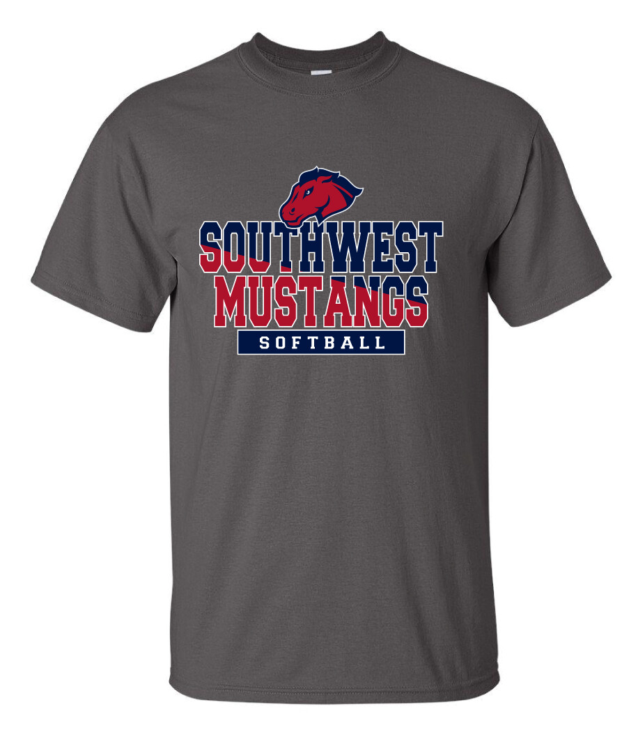 USW Softball - Two Tone - Short Sleeve, Color: Charcoal