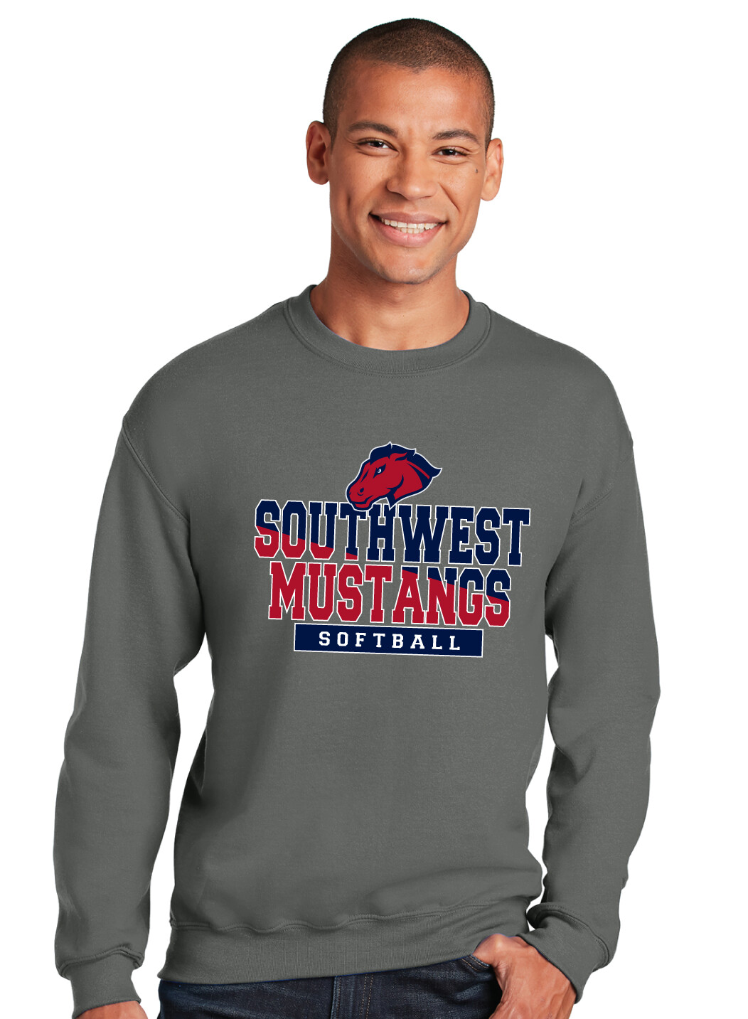 USW Softball - Two Tone - Crew Sweatshirt