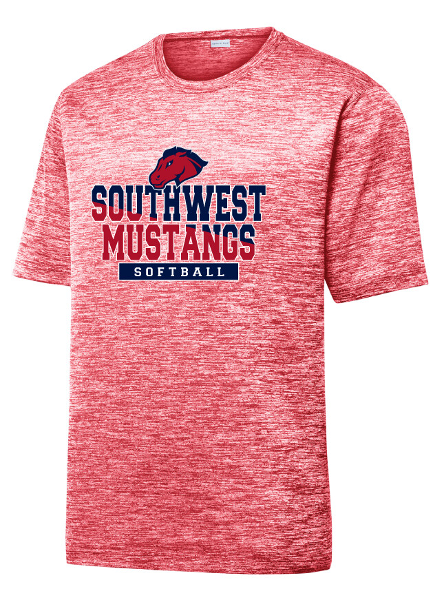 USW Softball - Two Tone - Electric Dri-Fit Short Sleeve, Color: Deep Red