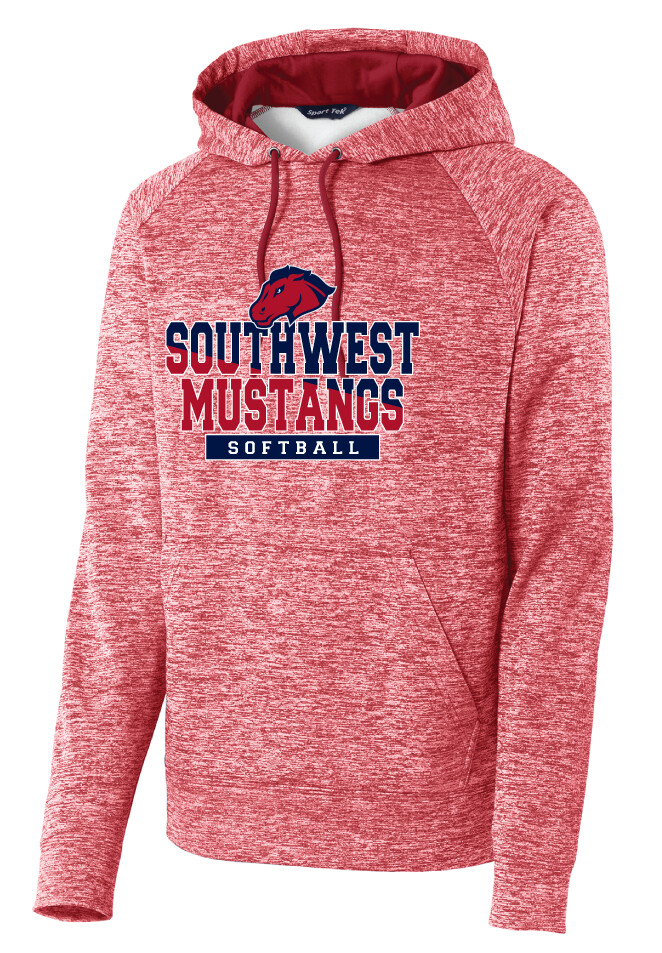 USW Softball - Two Tone - Electric Dri-Fit Hoodie, Color: Deep Red