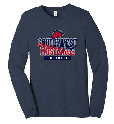 USW Softball - Two Tone - Bella+Canvas Long Sleeve