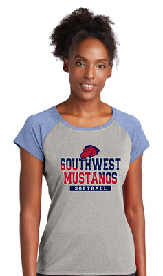 USW Softball - Two Tone - Heather Scoop Neck